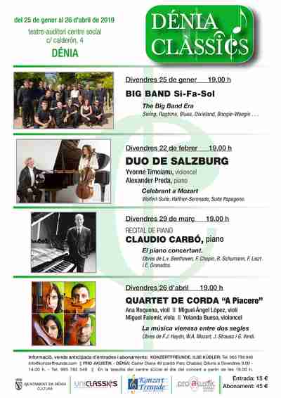 El ciclo de conciertos Dénia Clàssics cumple diez años