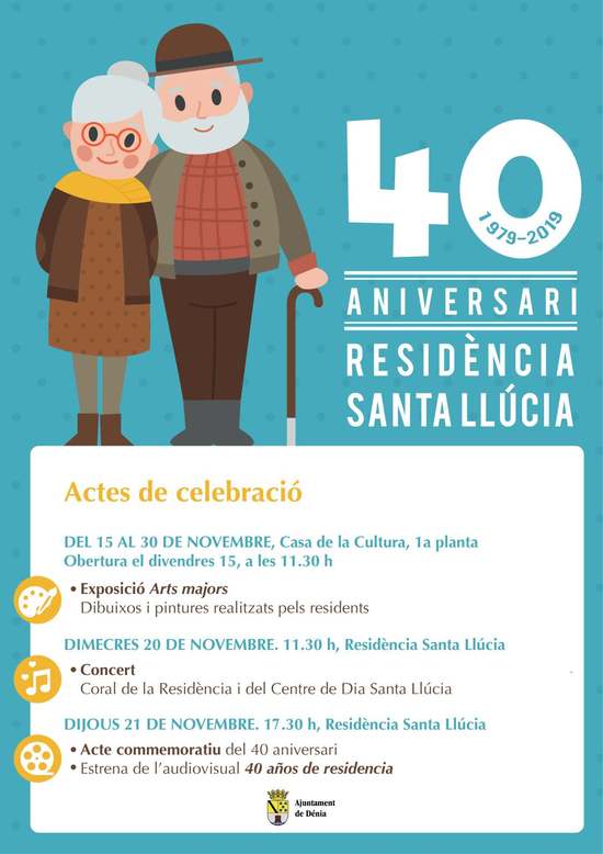  
La residència municipal de persones majors Santa Llúcia celebra el 40 aniversari