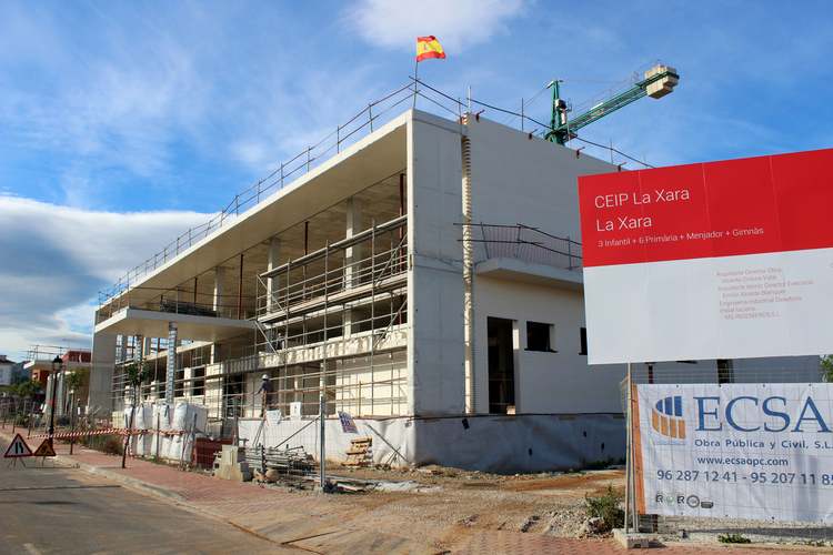 Las obras del colegio de La Xara finalizan en la primavera de 2020