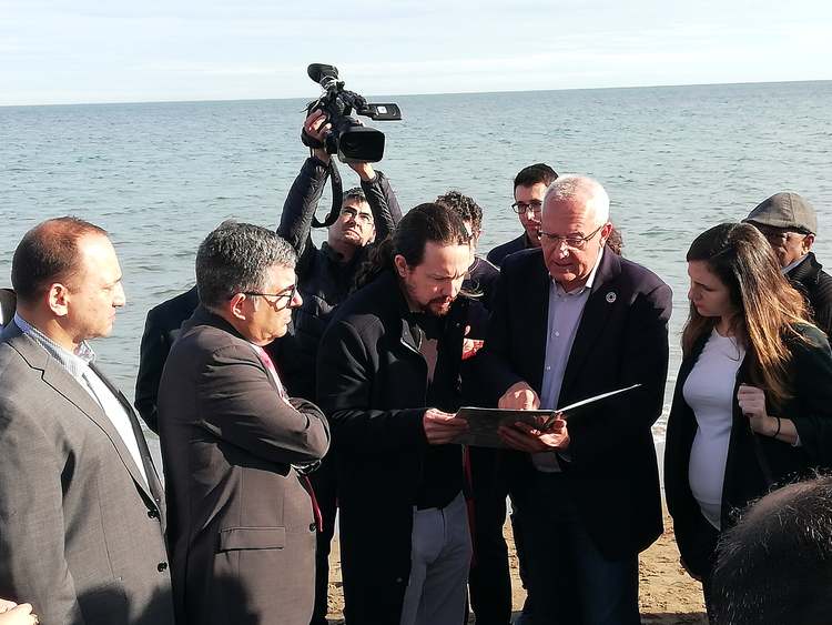  

El vicepresident segon del Govern, Pablo Iglesias, visita Dénia després del temporal