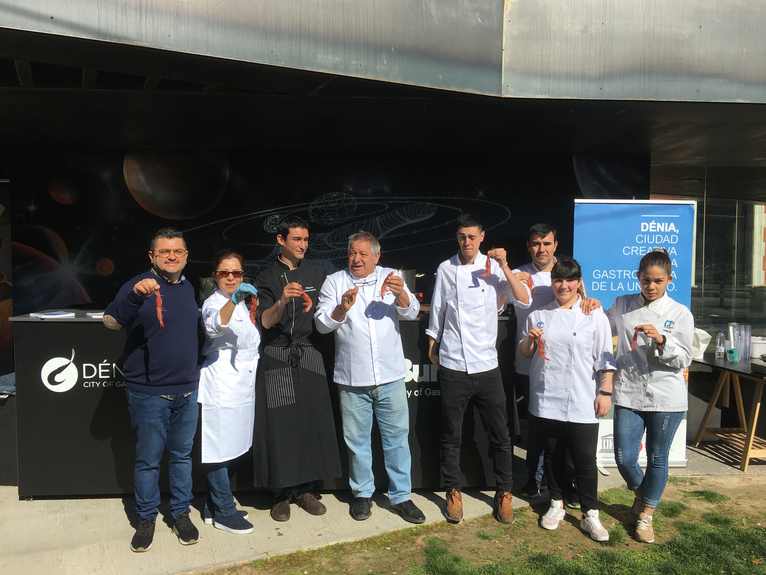 Cocineros de Dénia y Burgos en la demostración de cocina de Octavio’s