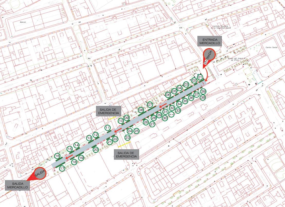 El mercat de fruites i verdures dels divendres es trasllada al carrer de la Via amb 39 parad...