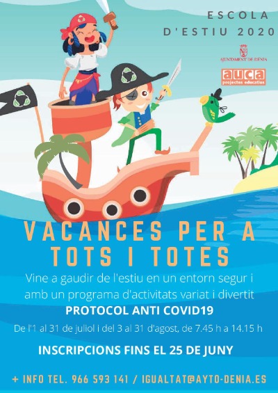 El Ajuntament de Dénia organiza la escuela de verano “Vacances per a totes i tots” adaptada ...