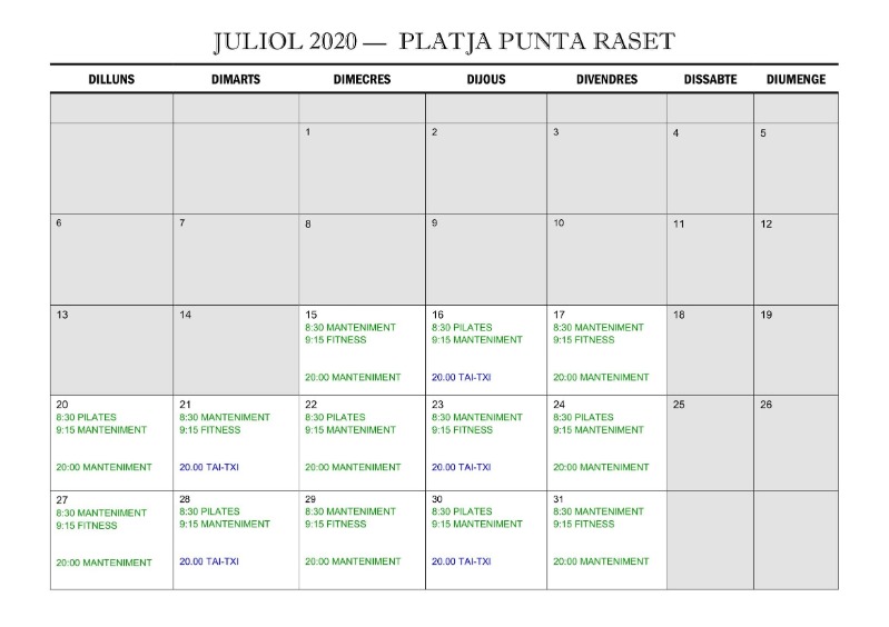 
El programa d’activitats esportives gratuïtes a la platja comença el 15 de juliol