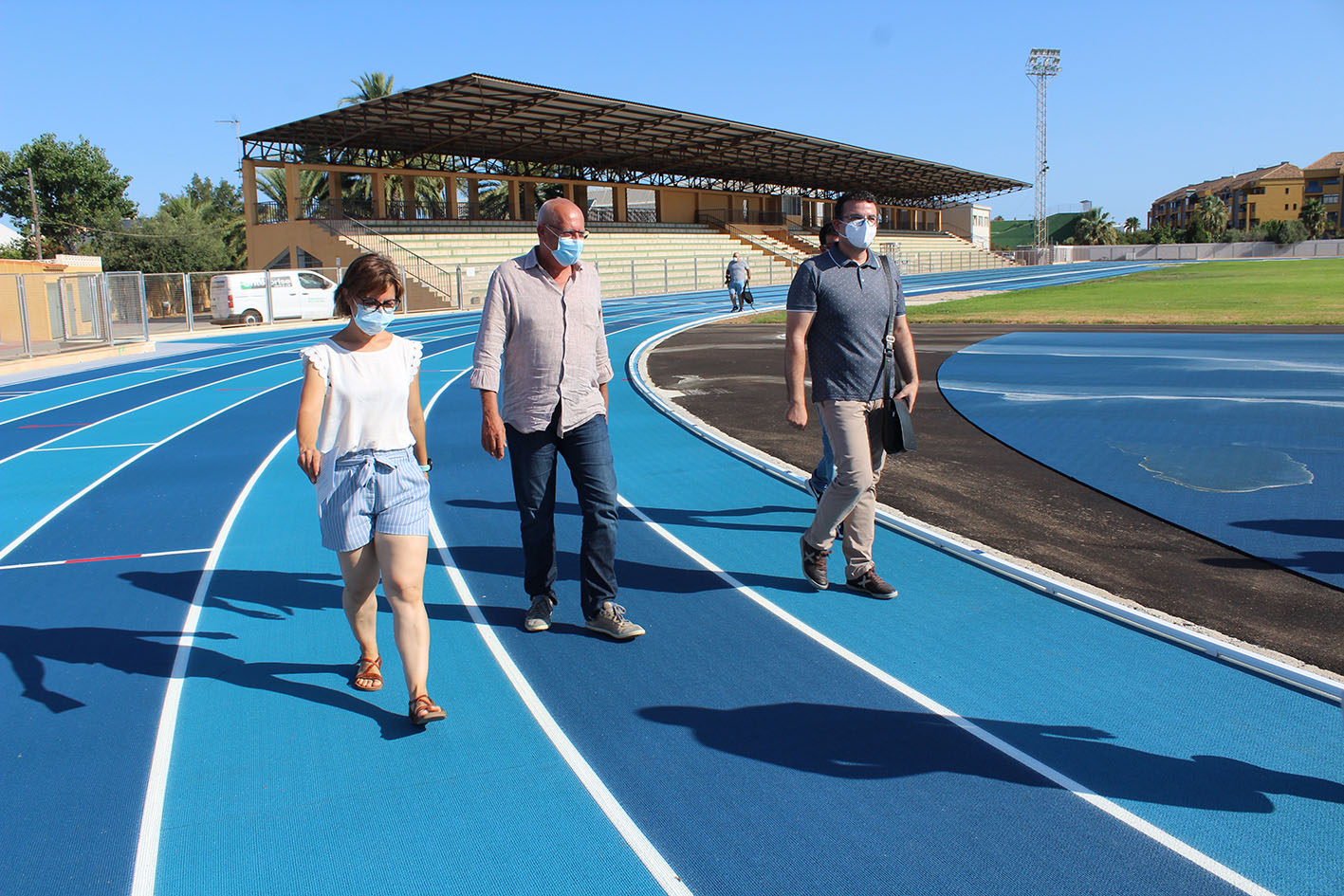 Finalitzen les obres de la nova pista d'atletisme del poliesportiu