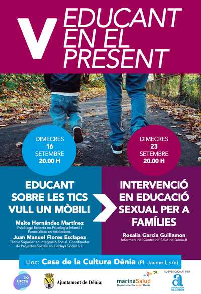 La 5a edició de les xarrades ‘Educant en el present’ de Prevenció d’Addiccions es dedica a l...