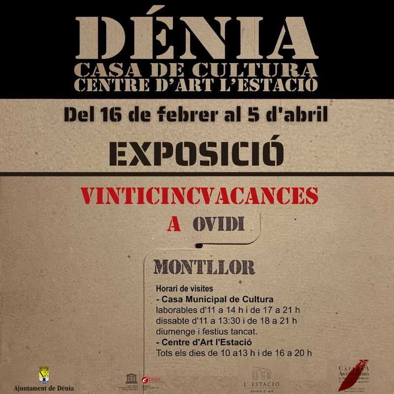La exposición “Vinticincvacances a Ovidi Montllor” se puede visitar en Dénia a partir del 16...