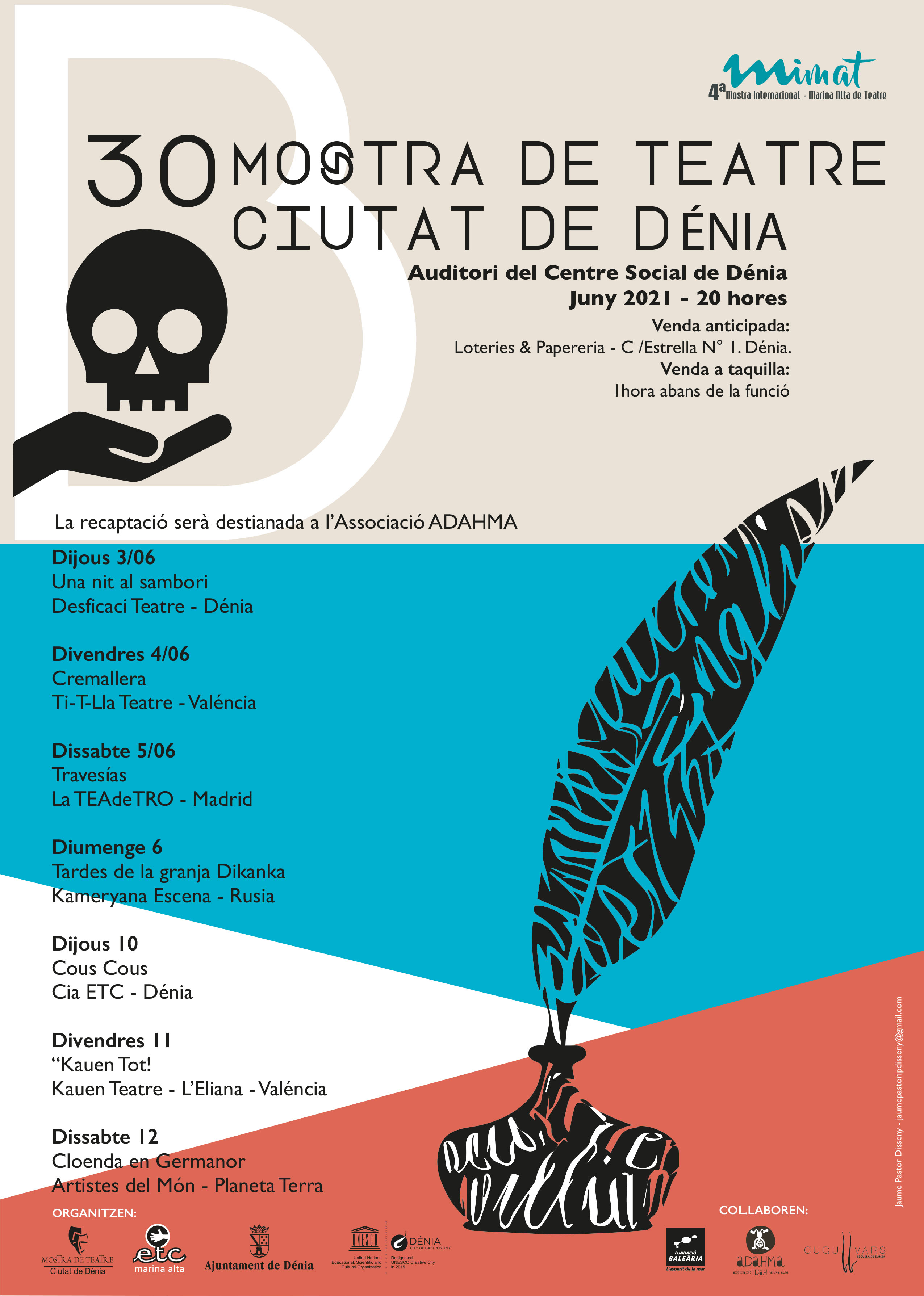 La Mostra de Teatre 'Ciutat de Dénia' recupera el format anterior a la pandèmia i ce...