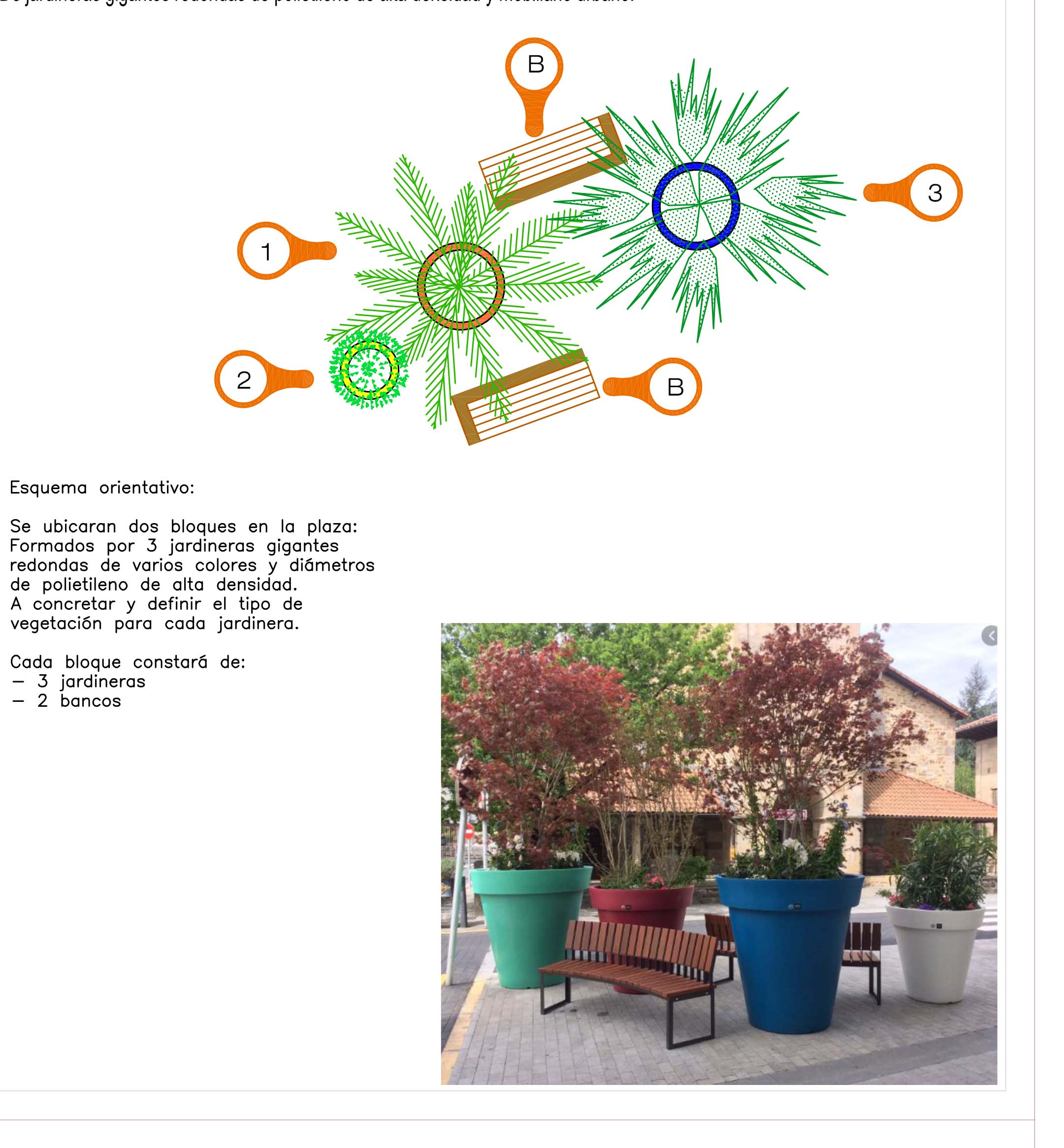 El projecte per a finalitzar les obres de la plaça de Valgamedios: plataforma única i jardin...