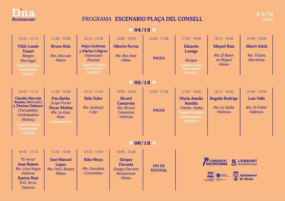 Programación en el escenario de la plaza del Consell