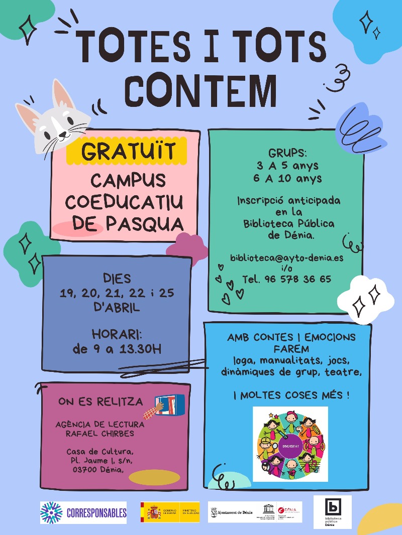 
L’Ajuntament de Dénia oferta tres campus de Pasqua per a facilitar la conciliació a les fa...