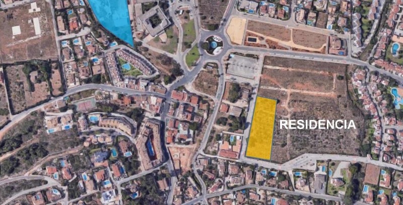 Plano de situación de la segunda residencia en la zona de la Pedrera