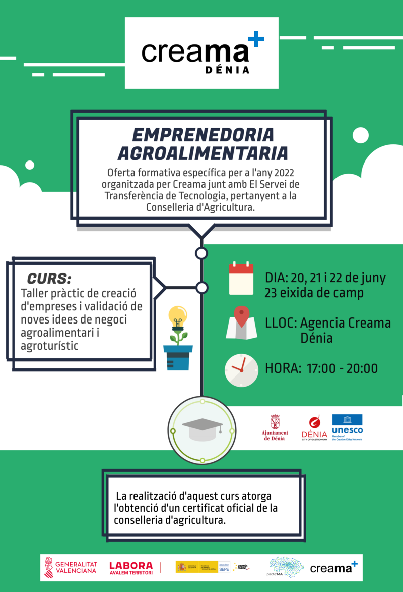 Jornadas de emprendimiento agroalimentario en Creama Dénia