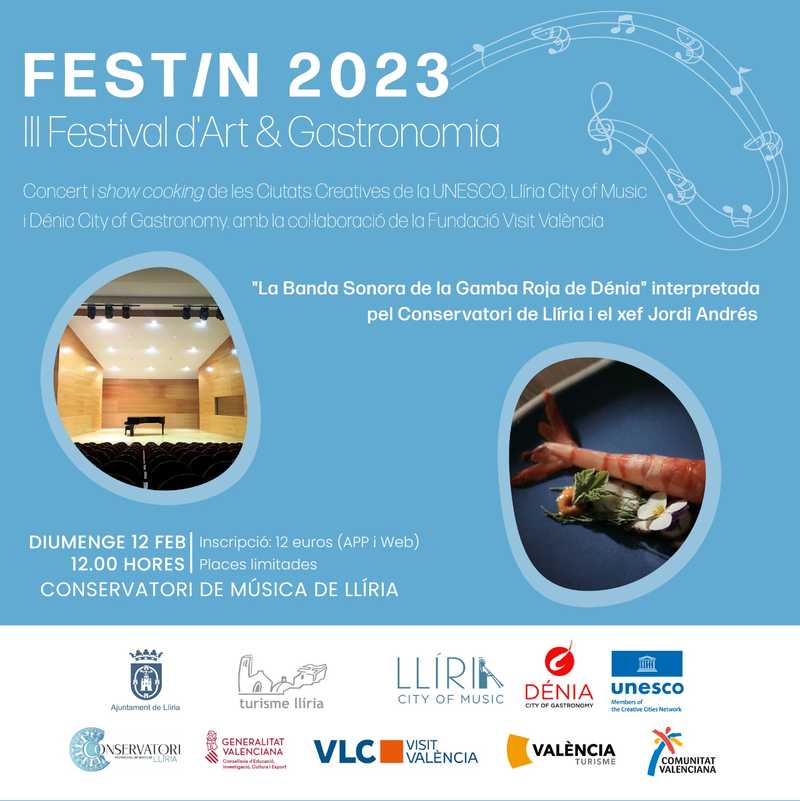 Dénia y Llíria unen música y gastronomía en un evento conjunto que se celebra el 12 de febrero