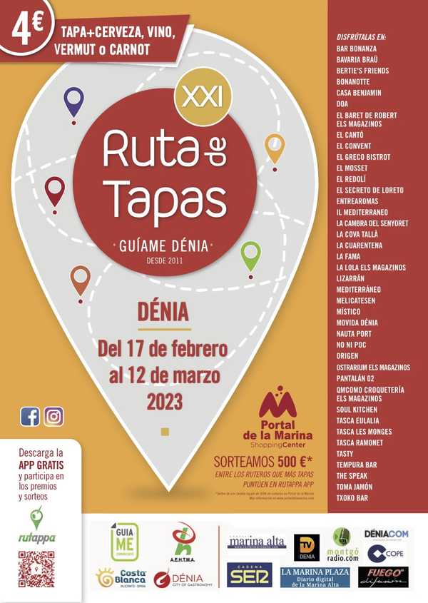 La XXI Ruta de Tapas de Dénia comienza el viernes