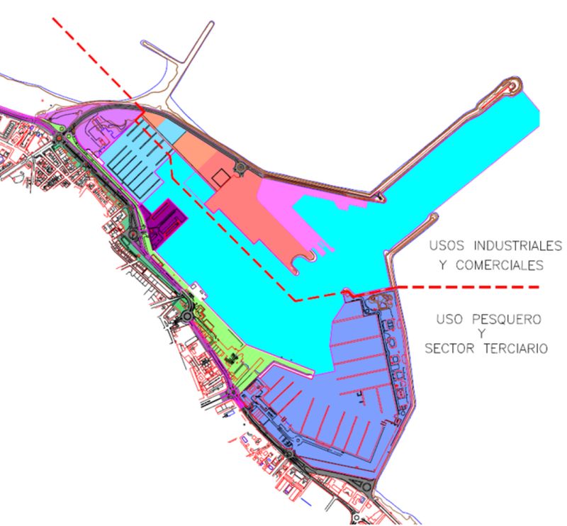 Plano del terreno pedido a Puertos para la zona de actividades náuticas 