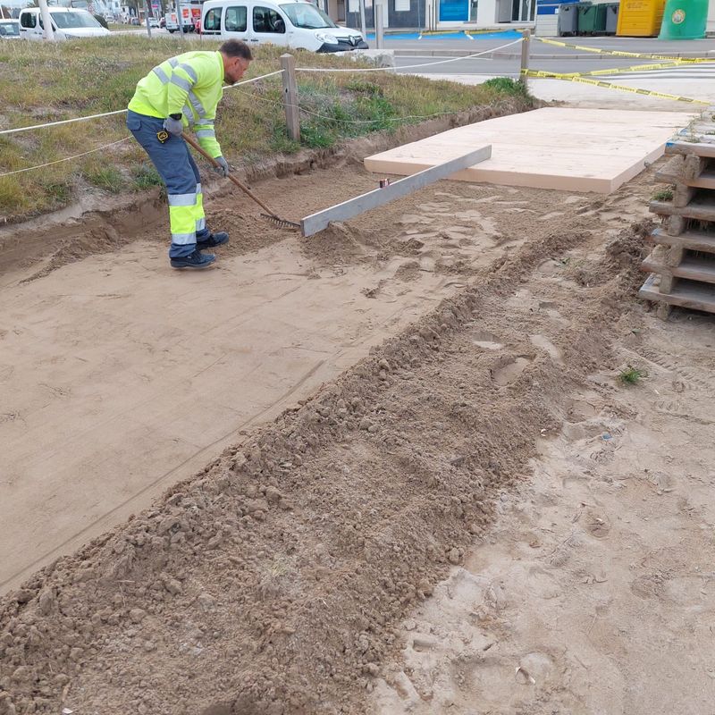 Sustitución de las pasarelas de madera por unas de hormigón