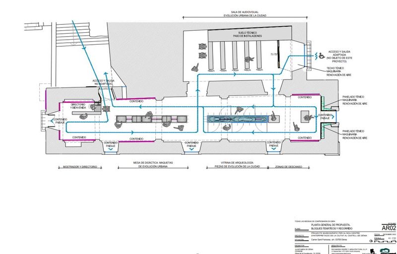 Plano del centro de interpretación del castillo