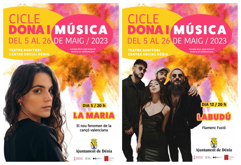 Dénia celebra el cicle ‘Dona i Música’ amb concerts tots els divendres de maig al Centre Social