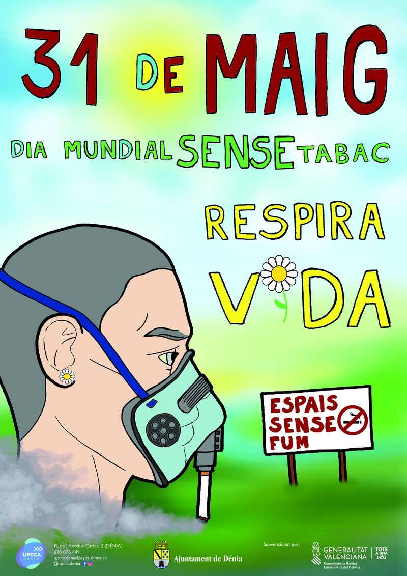 Dénia lucha contra el tabaquismo el Día Mundial Sin Tabaco con la campaña ‘Respira Vida’