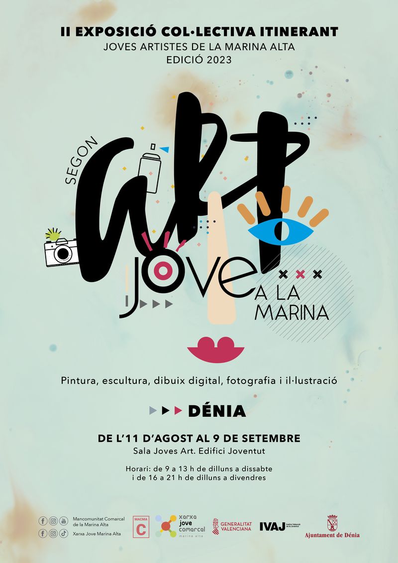 Jóvenes de 16 a 30 años muestran su arte en Dénia en la exposición Arte Joven a la Marina