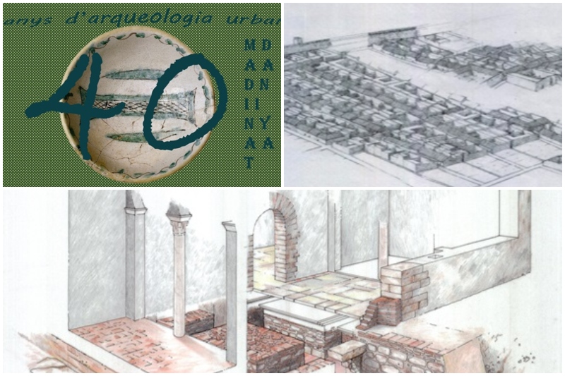  Ilustraciones del hammam y el raval marítimo de la medina (el Fortí), de Miquel Ortolà 