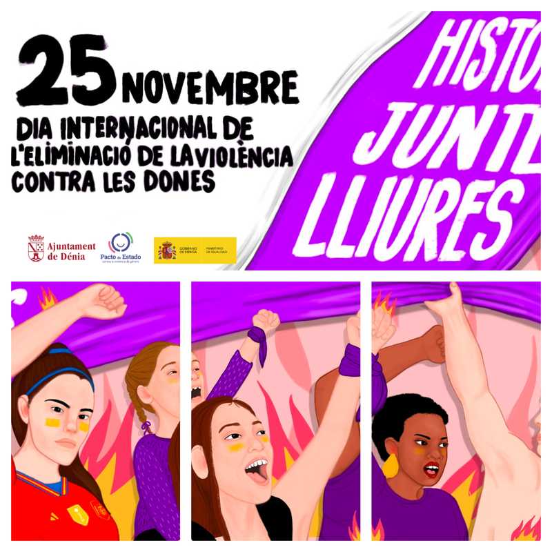 La campanya del Dia internacional de l'eliminació de la violència contra les dones posa ...