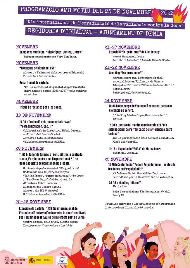 La campanya del Dia internacional de l'eliminació de la violència contra les dones posa ...