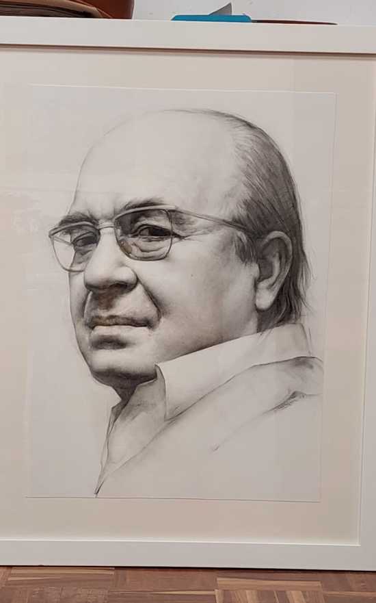 Retrato de Vicent Andrés Estellés realizado por Joan Castejón