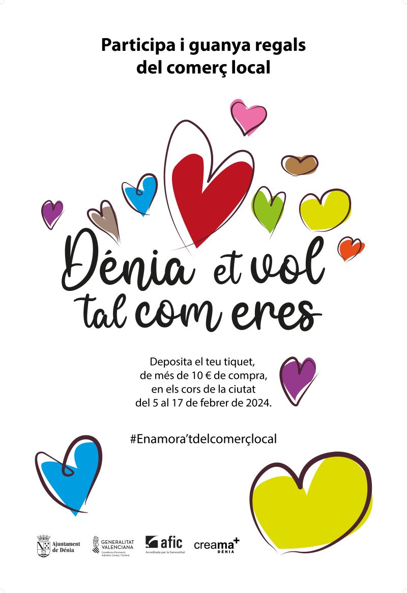 Dénia busca incentivar les compres per Sant Valentí en una campanya que recolza la diversitat