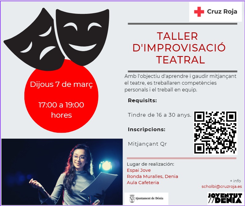 Dénia organiza un taller de improvisación teatral para jóvenes