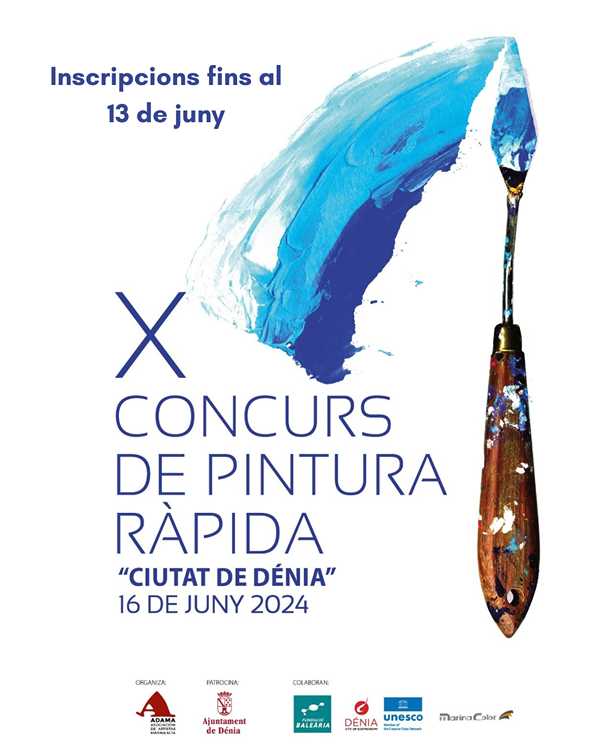 El termini per a inscriure's en el X Concurs de pintura ràpida Ciutat de Dénia finalitza...