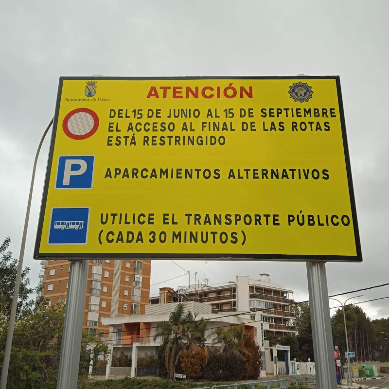  El acceso al final de Las Rotas se cerrará al tráfico de vehículos desde el 15 de junio 