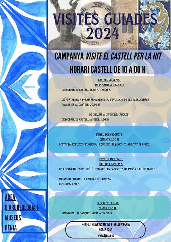  Programa de visitas guiadas al Castell y a los museos de la ciudad para el verano 2024 