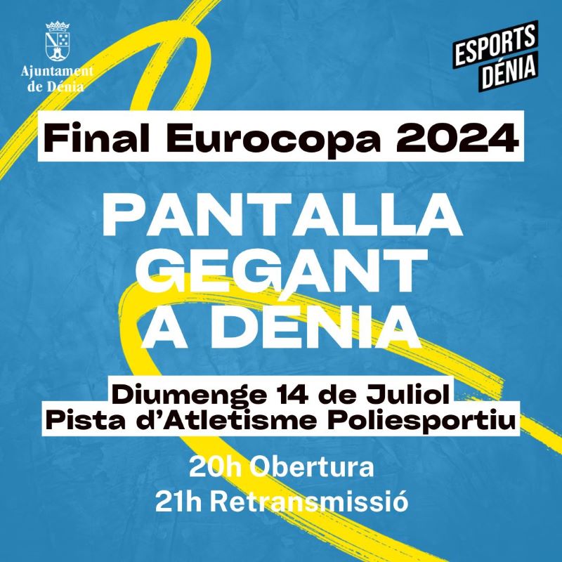 La final de la Eurocopa de fútbol masculino se retransmitirá en gran una pantalla en el poli...