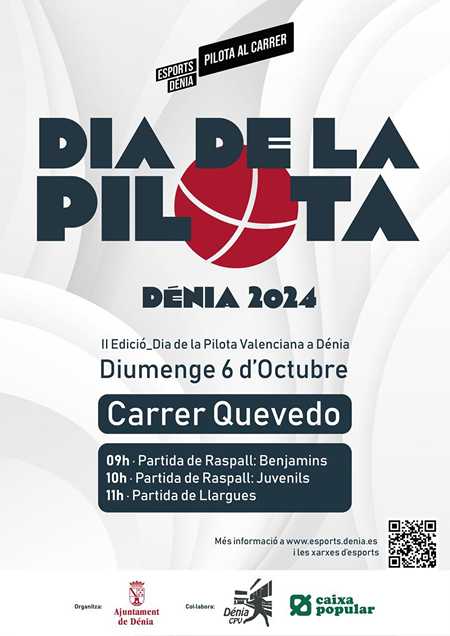  El II Día de la Pelota Valenciana se celebrará el domingo 6 de octubre 