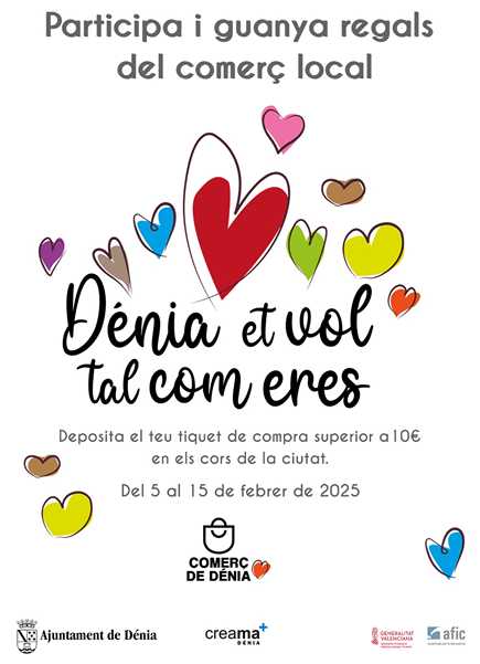 El comercio local de Dénia celebra el amor y la diversidad por San Valentín con la campaña “...