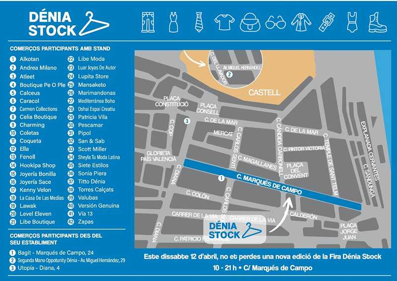 La Feria Dénia Stock vuelve el sábado 12 de abril con grandes descuentos y actividades para ...