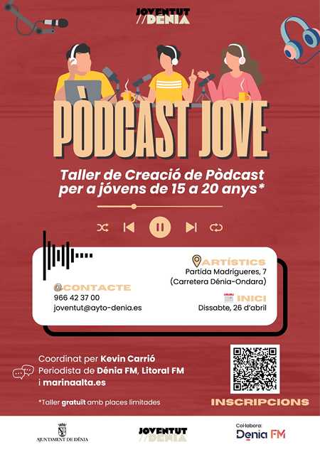 Naix “Pòdcast Jove”, un projecte creat per jóvens i per a jóvens a Dénia
