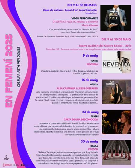 Foto Dénia presenta el cicle ‘En femení’ 2025, una mostra de cultura feta per dones