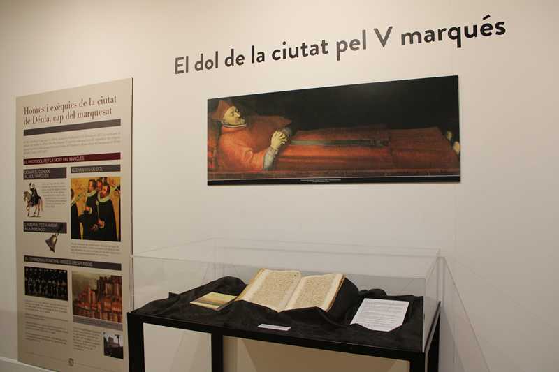  Una exposición en el Centre d’Art l’Estació muestra el luto de Dénia por la muerte del V marqués de la ciudad hace 400 años 