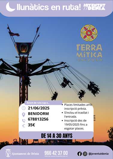  Joventut Dénia organiza una excursión a Terra Mítica 