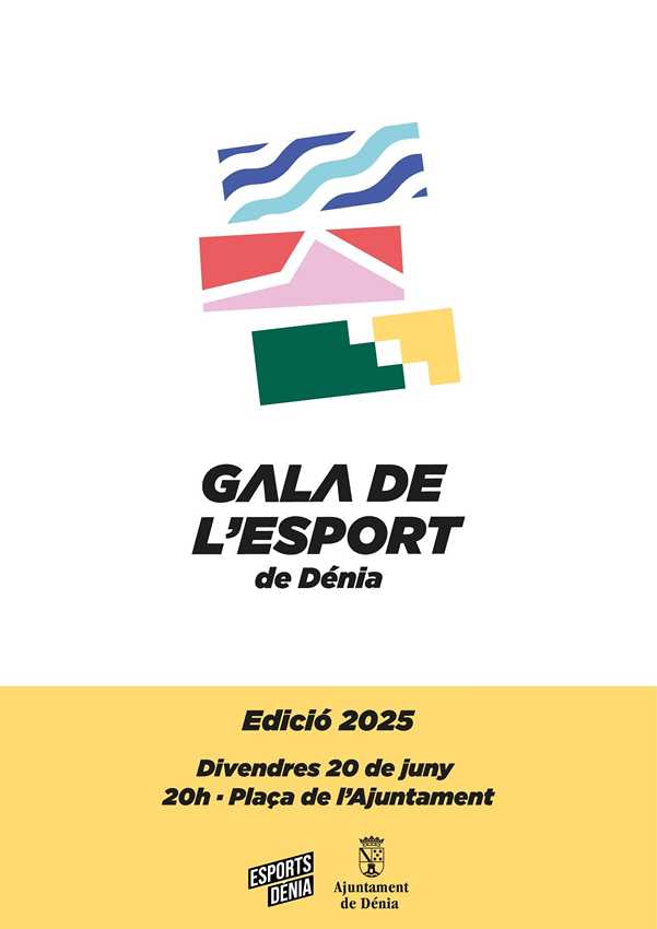  Dénia celebra la Gala del Deporte el 20 de junio en la plaza del Ayuntamiento 
