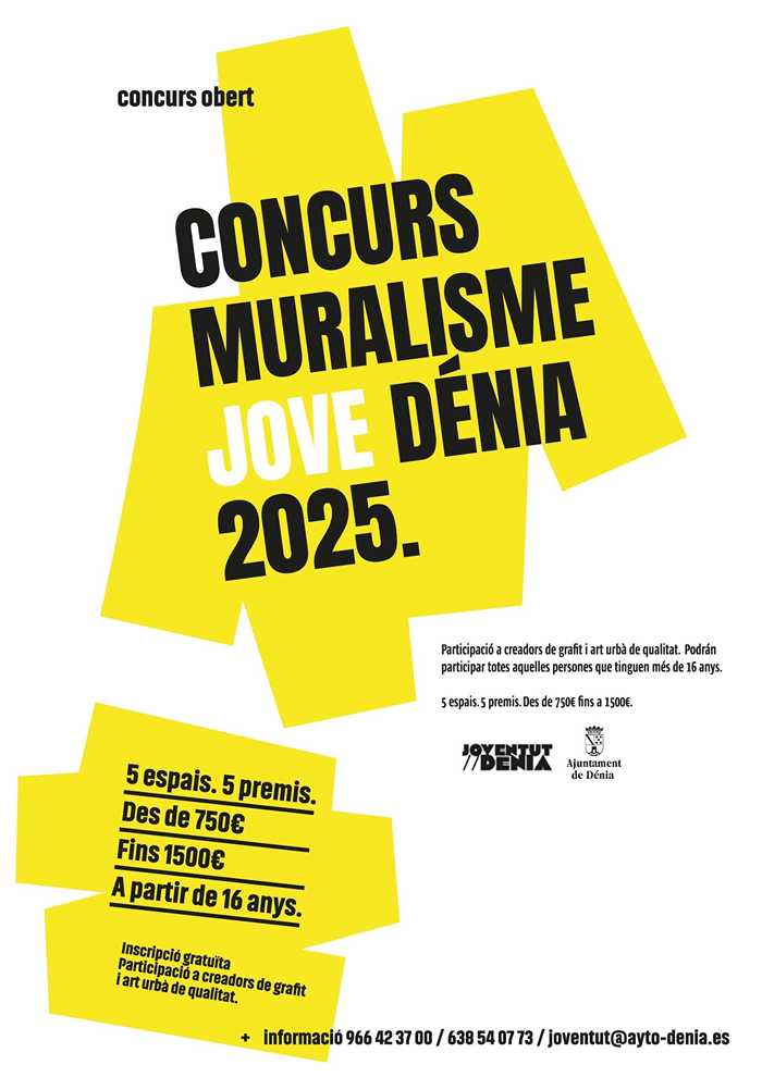 Foto Dénia impulsa el Concurso de Muralismo 2025 para fomentar el arte urbano entre la juventud