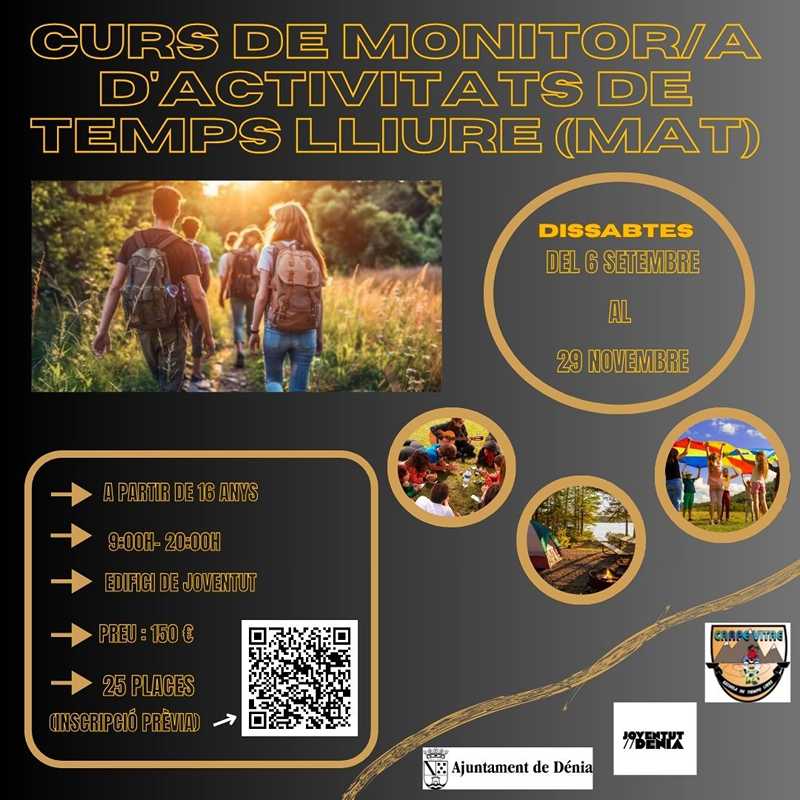 Dénia impulsa la formació juvenil amb un nou curs oficial de monitor/a de temps lliure