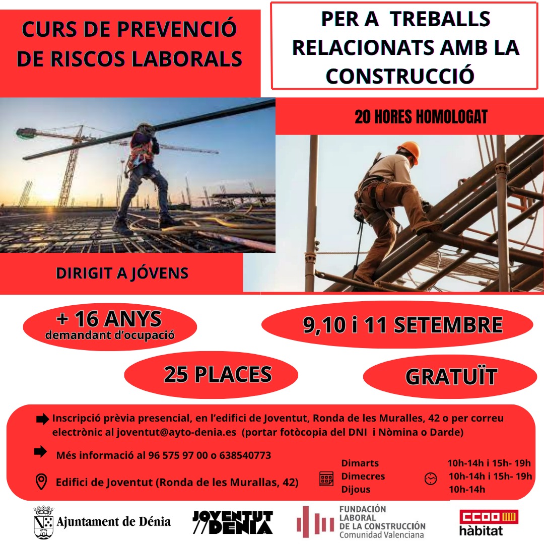Foto Juventud organiza un curso de prevención de riesgos laborales para jóvenes desempleados para...