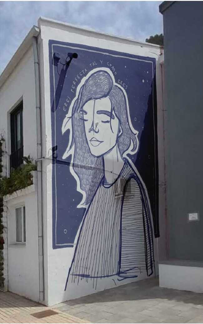 Mural de Alba Silla que ocupará una fachada lateral del edificio