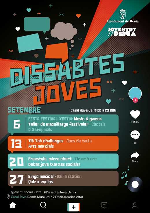  Vuelven los programas “Patios Abiertos” y “Sábados Jóvenes” con nuevas propuestas de ocio educativo 