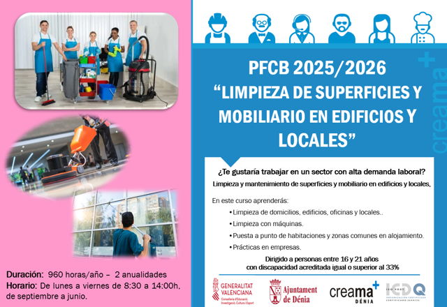 Creama-Dénia obri la matrícula dels Programes Formatius de Qualificació Bàsica amb un nou it...