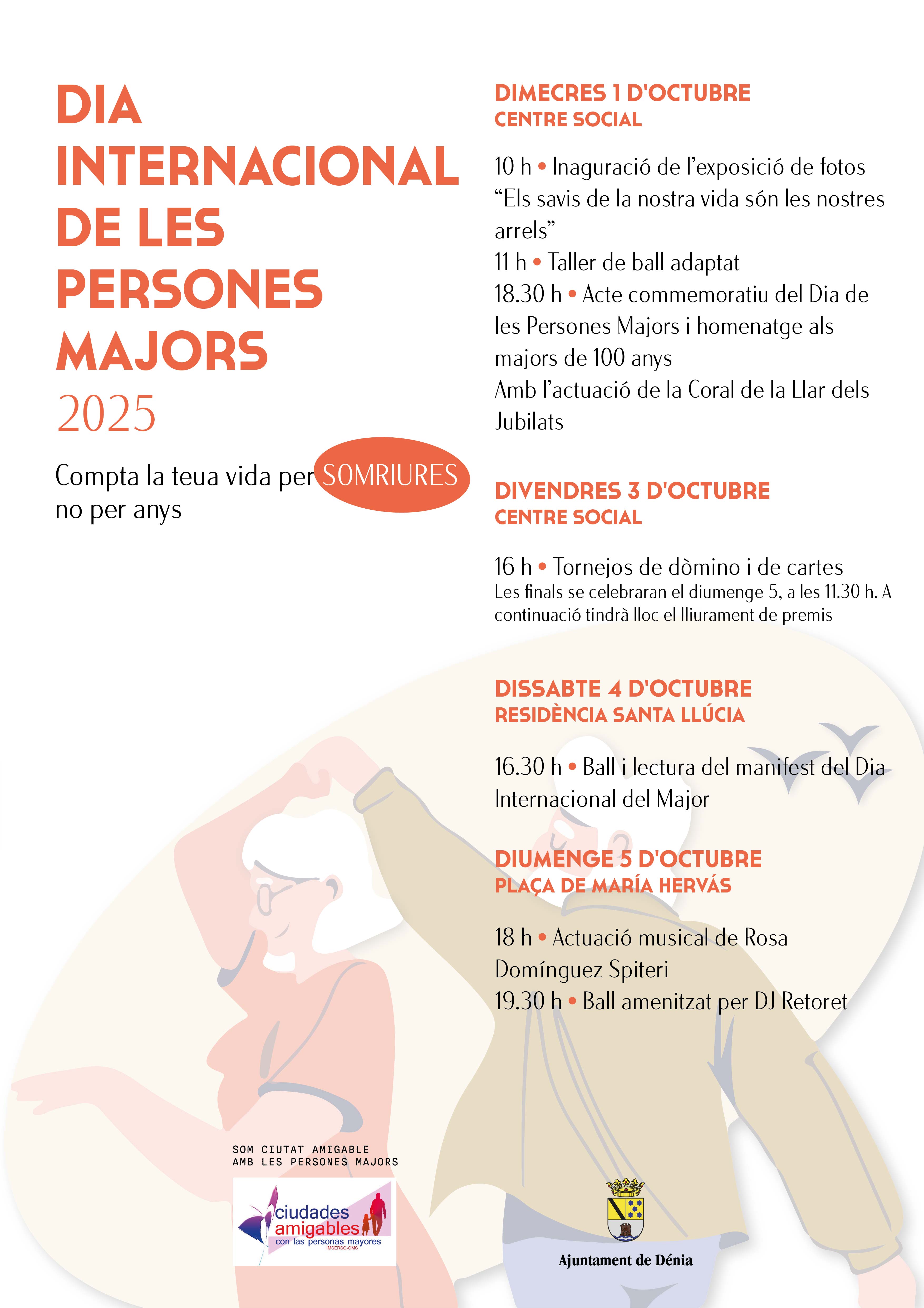  Música, baile, arte, juegos de mesa y homenaje a nuestros centenarios para celebrar el Día del Mayor 